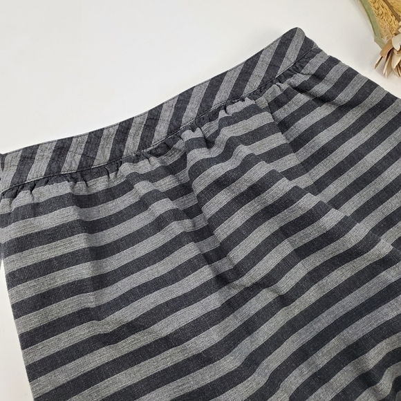 NEW Gap Thick Cotton Charcoal Grey Stripe Skirt 6 - Picture 15 of 15